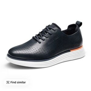 BRUNO MARC Men's Blue Oxford Sneakers - Casual  Formal Shoe Arch Support